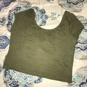 Large green charlotte russe crop top